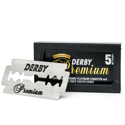 Derby Premium Double Edge Blades - 5 blades (1 pack each with 5 blades)
