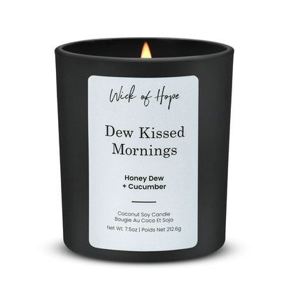 Dew Kissed Mornings | Honey Dew + Cucumber by Wick of Hope - Full Size Candle