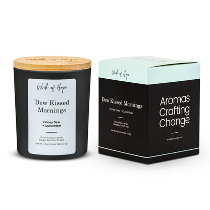 Dew Kissed Mornings | Honey Dew + Cucumber by Wick of Hope - Full Size Candle (View 3)