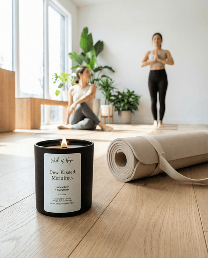 Dew Kissed Mornings | Honey Dew + Cucumber by Wick of Hope - Full Size Candle (View 6)