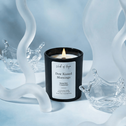 Dew Kissed Mornings | Honey Dew + Cucumber by Wick of Hope - Full Size Candle (View 2)
