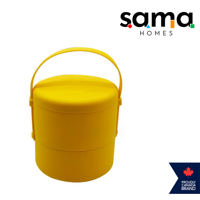 Silicone Bento Lunch box double Layer 2 Compartments - 1400 ML | Leak-Proof & Microwave/Oven/Refrigerator Safe - Image 5