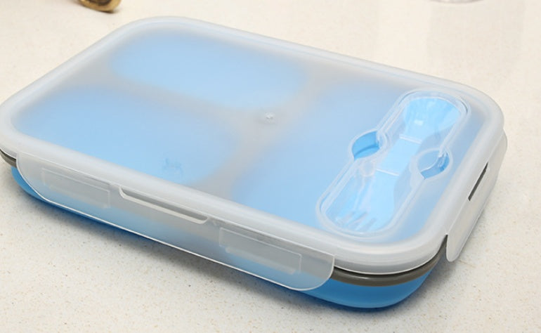 Outdoor Tableware Silicone Folding Lunch Box Portable Sealed Lunch – Image 7
