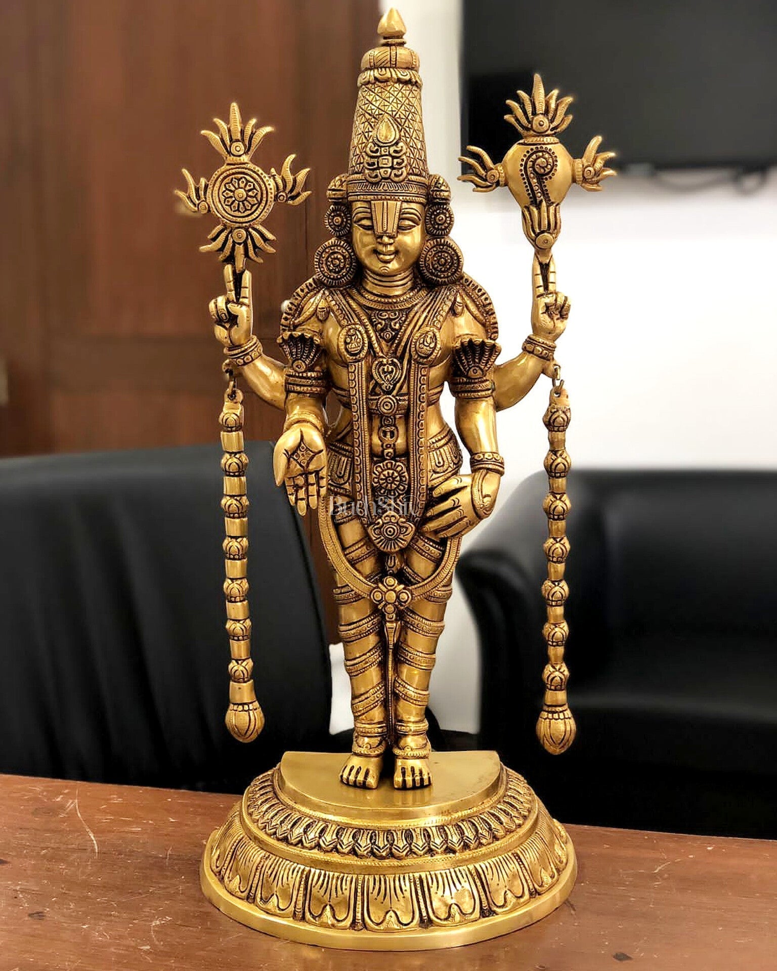 Exclusive Brass Lord Tirupati Balaji Statue – 24 Inch - Sama Homes Idol - Brass Sculpture - Eco-friendly - Sama Homes