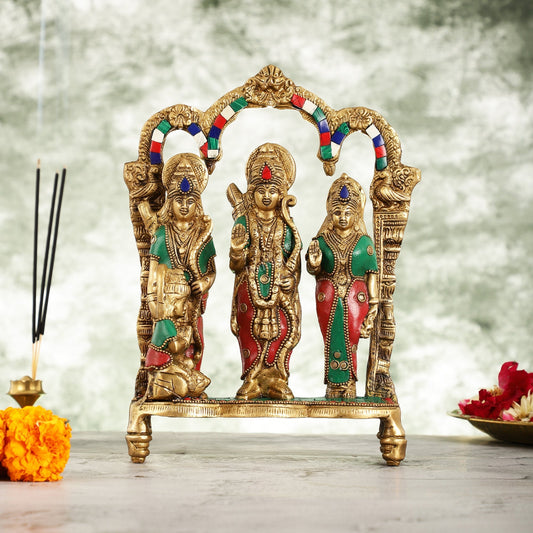 Sama Homes-exquisite brass ram darbar idol 11 inch