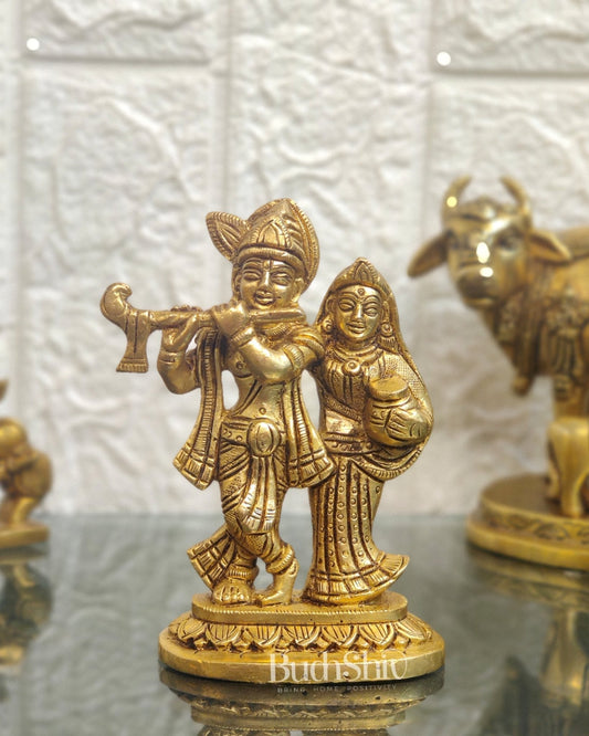 Sama Homes-brass superfine radha krishna murti 5