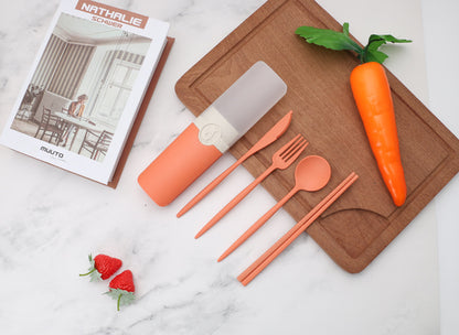 Cutlery Knife Fork Spoon Chopsticks Set Storage Box Five Piece Set – Image 2