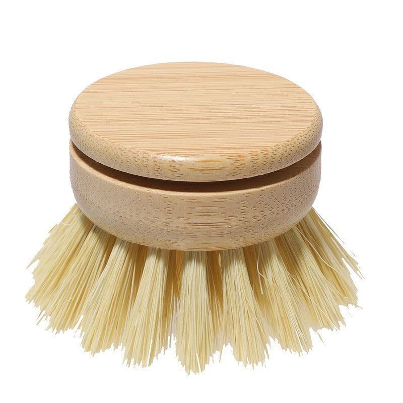 Eco-Friendly Beech Wood Handle Pot Brush with Durable Steel & Plastic Bristles - Eco-friendly - Sama Homes