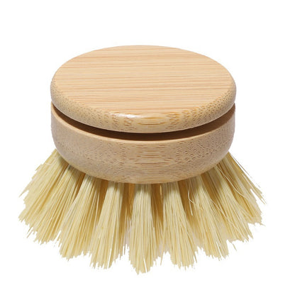 Eco-Friendly Beech Wood Handle Pot Brush with Durable Steel & Plastic Bristles by SAMA Homes - 0