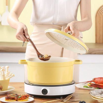 Ceramic Stew Pot with Lid – Aluminum Alloy, Heat-Resistant, 20cm/24cm – Ideal for Soups & Gifting by SAMA Homes - 0 (View 3)