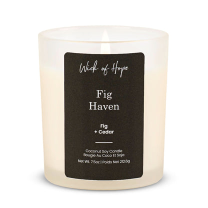 Fig Haven Candle | Fig + Cedar by Wick of Hope - Full Size Candle