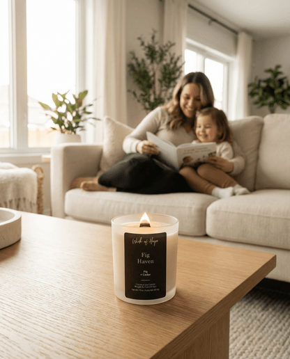 Fig Haven Candle | Fig + Cedar by Wick of Hope - Full Size Candle (View 5)