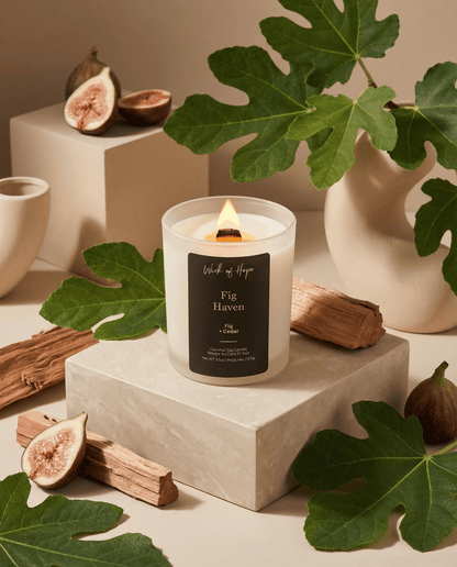 Fig Haven Candle | Fig + Cedar by Wick of Hope - Full Size Candle (View 2)