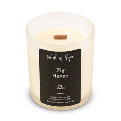 Fig Haven Candle | Fig + Cedar by Wick of Hope - Full Size Candle (View 3)