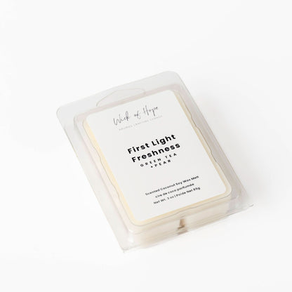 First Light Freshness Wax Melt | Green Tea + Pear by Wick of Hope - Wax Melt (View 3)