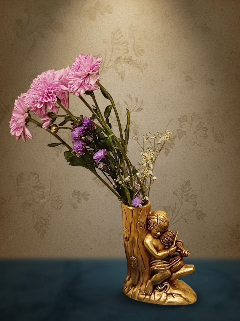 BRASS FLOWER VASE