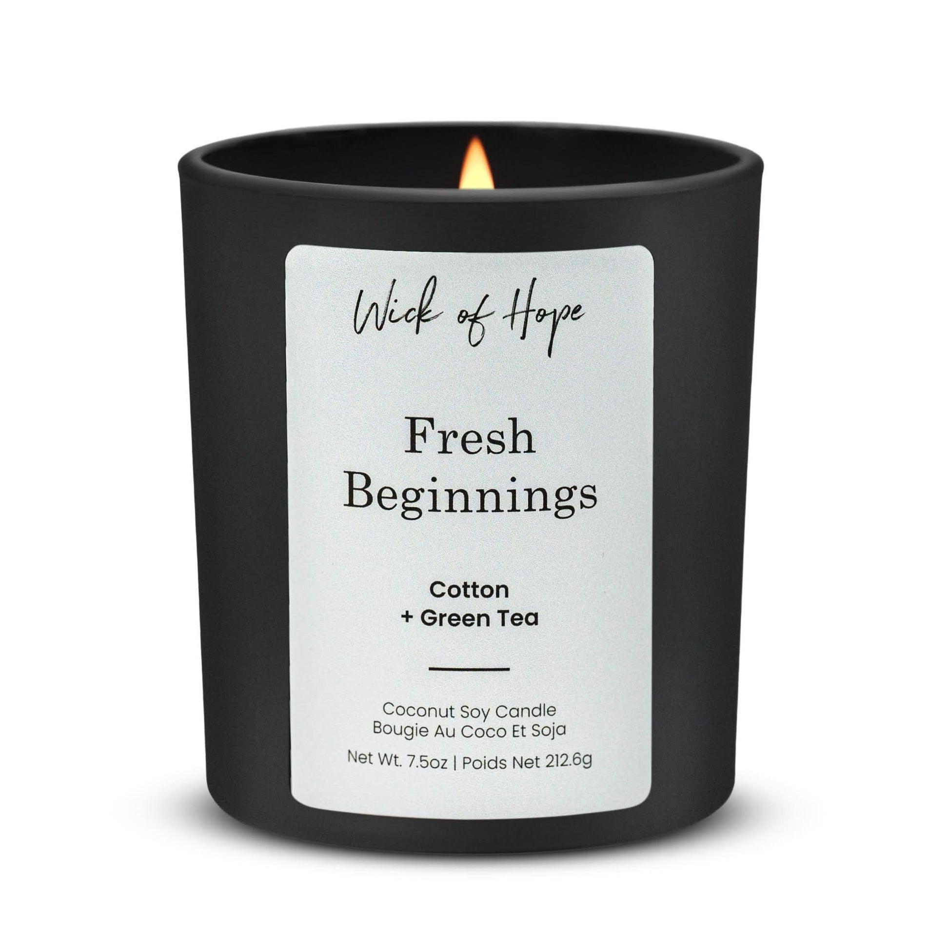 Fresh Beginnings Candle | Cotton + Green Tea - Eco-friendly - Sama Homes