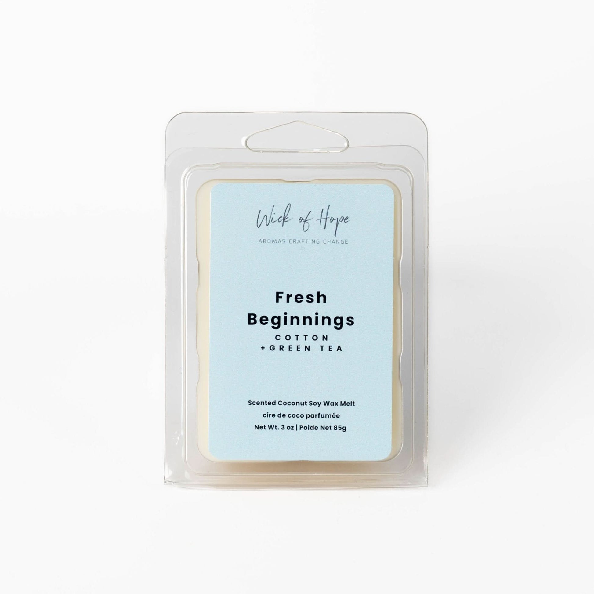 Fresh Beginnings Wax Melt | Cotton + Green Tea - Eco-friendly - Sama Homes