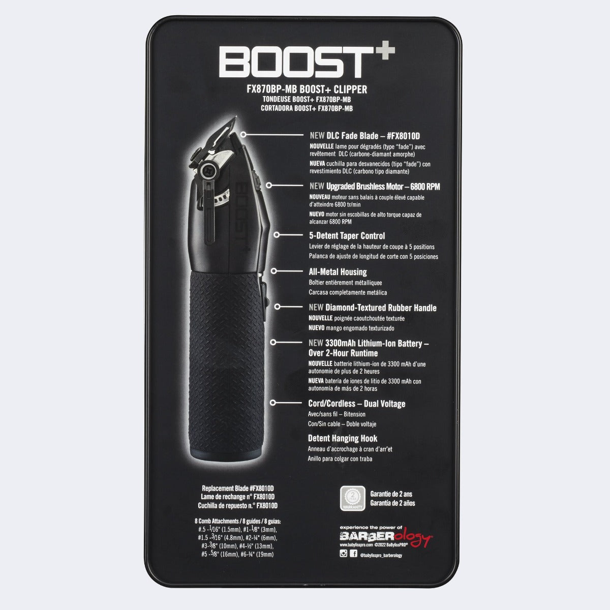BabylissPro Boost+ Clipper Matte Black by BabylissPro - Sustainable Living (View 5)