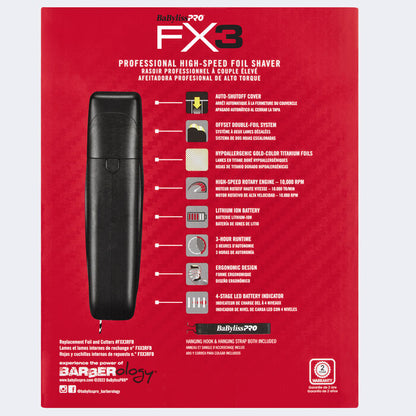 BabylissPro FX3 Double Foil Shaver Matte Black by BabylissPro - Sustainable Living (View 5)
