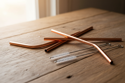 no more plastic pure copper straws