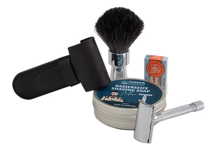The Merkur Heritage Collection – Complete 5-Piece Wet Shaving Set with Platinum Blades by Merkur - Double Edge Safety Razors