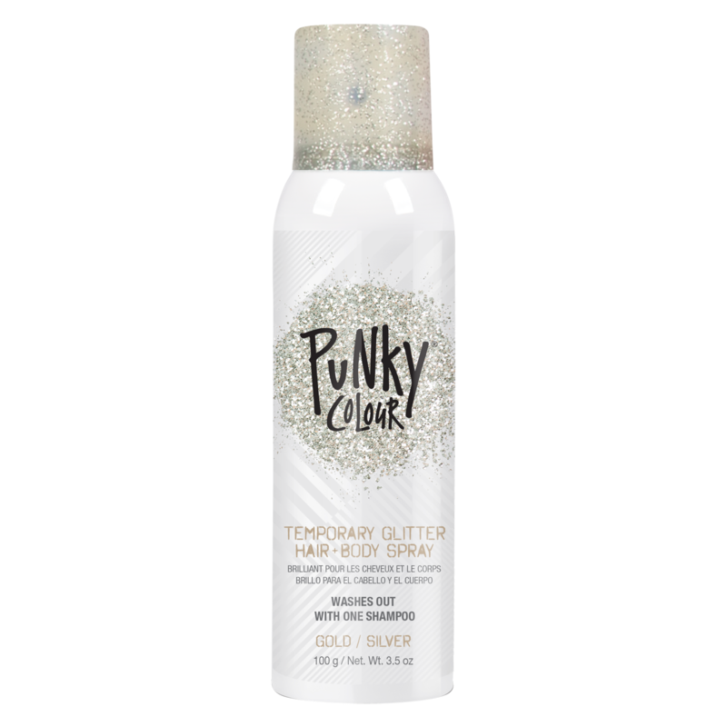 Punky Colour Hair Spray Glitter Spray Gold & Silver by Jerome Russel - Sustainable Living