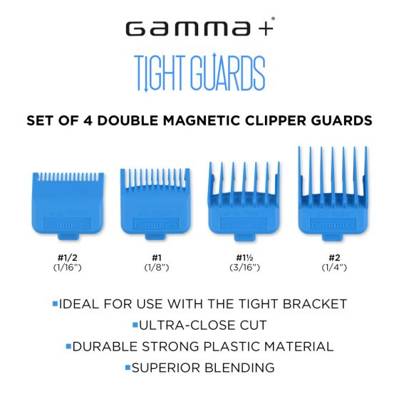 Gamma+ Double Magnetic Tight Guards Cyan Blue (4 Pack) by Gamma+ - Sustainable Living (View 2)