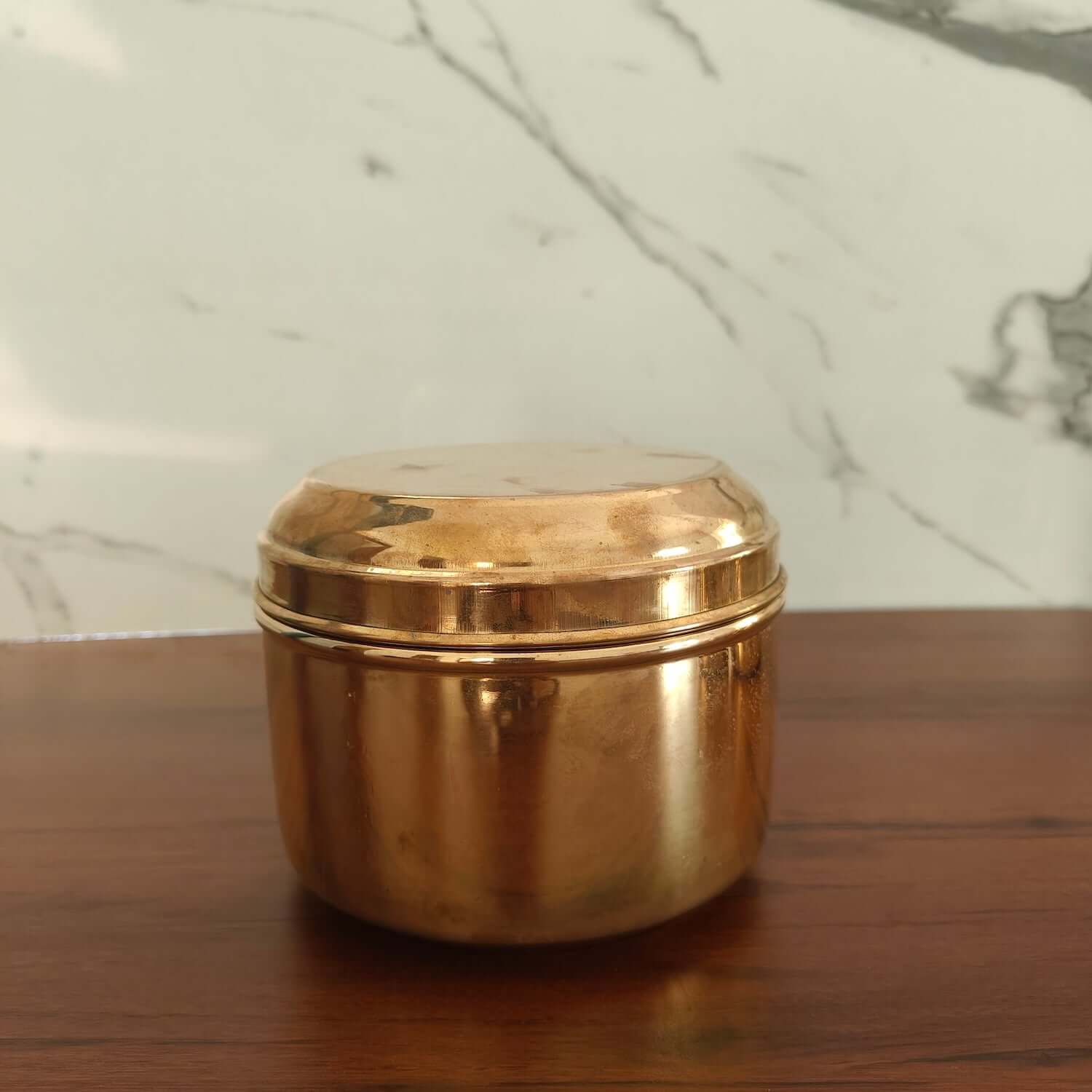 Brass Storage Tiffin Box Containers (With tin Coating) - Sama Homes - Eco-friendly - Sama Homes