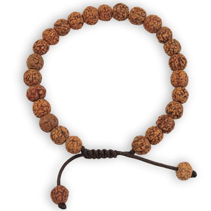 5 Mukhi Rudraksha Wrist Adjustable Bracelet for Meditation (Plain) by SAMAHealing - Rudraksha Bracelets