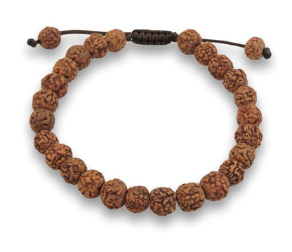 5 Mukhi Rudraksha Wrist Adjustable Bracelet for Meditation (Plain) by SAMAHealing - Rudraksha Bracelets (View 3)