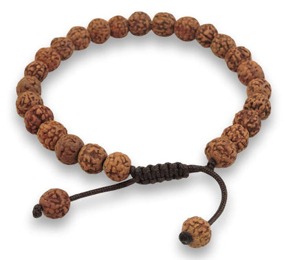 5 Mukhi Rudraksha Wrist Adjustable Bracelet for Meditation (Plain) by SAMAHealing - Rudraksha Bracelets (View 4)