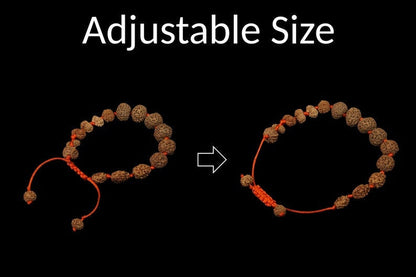 Indonesian Rudraksha Siddha Bracelet - 2 to 14 Face Rudraksha + Gauri Shankar & Ganesh by SAMAHealing - Rudraksha Bracelets (View 3)