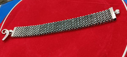 925 Sterling Silver Heavy Bracelet for Men by SAMAHealing - Silver Articles