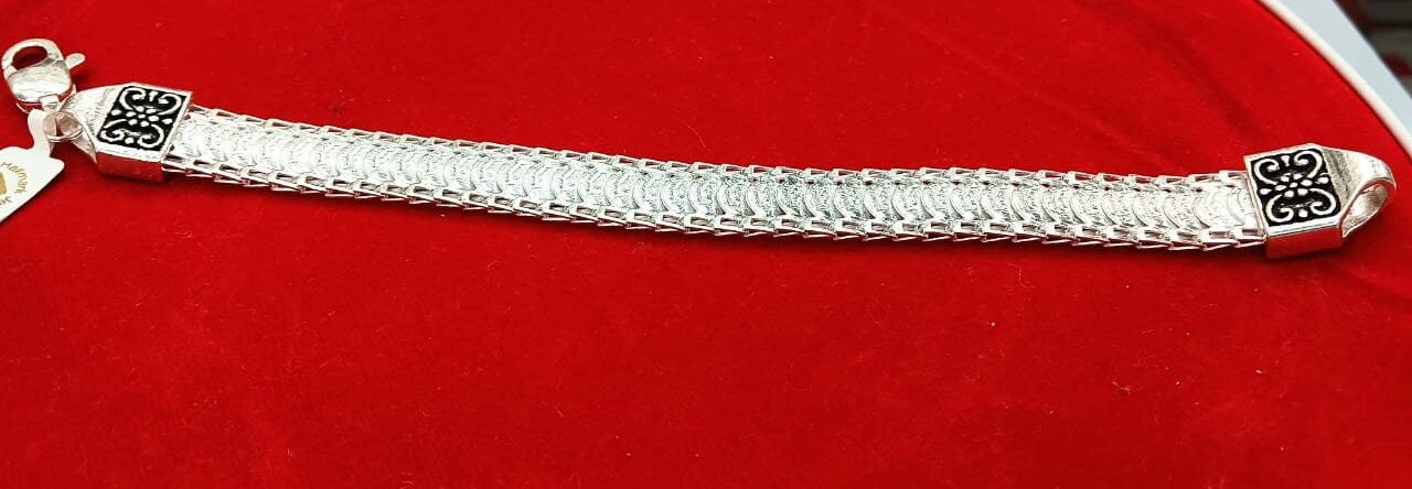 925 Sterling Silver Oxidised Bracelet for Men