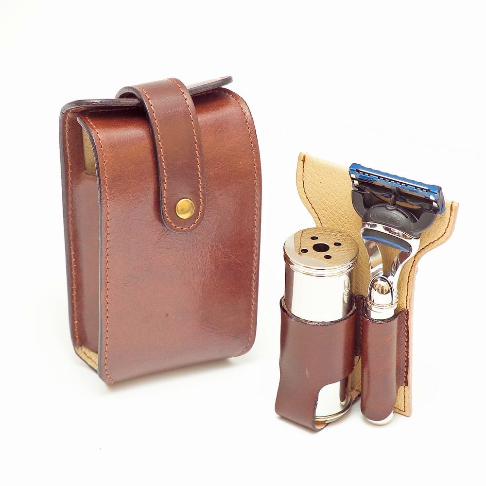 ILC-1203BRN2FS Il Ceppo Fusion Travel 2pc Shave Set Brown - Eco-friendly - Sama Homes