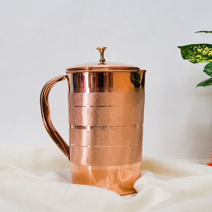 Traditional Copper Jug and Glass Set (4-Piece) | Handcrafted Ayurvedic Water Set by SAMA Homes - Sustainable Living (View 11)