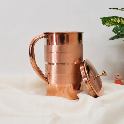 Traditional Copper Jug and Glass Set (4-Piece) | Handcrafted Ayurvedic Water Set by SAMA Homes - Sustainable Living (View 12)