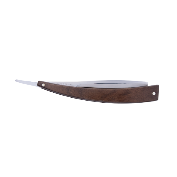 DV-8009141, Dovo Straight Razor EDO, 5/8”, carbon, 1/1 full hollow, Ultra compressed walnut wood by Dovo - Straight Razor (View 3)