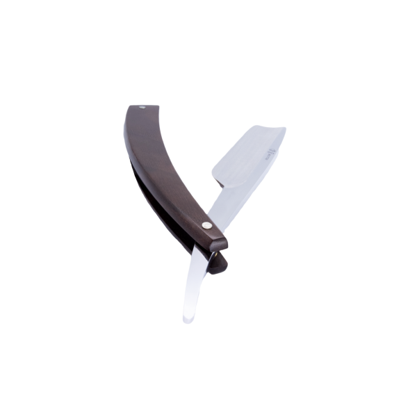 DV-8009141, Dovo Straight Razor EDO, 5/8”, carbon, 1/1 full hollow, Ultra compressed walnut wood by Dovo - Straight Razor (View 4)