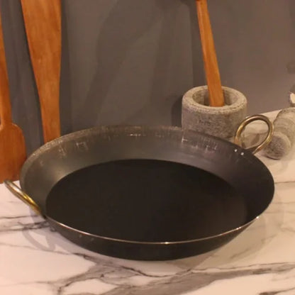 Iron Flat Bottom Paella Pan – Large – Image 2