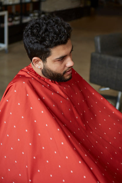 Barber Strong The Barber Shield Cape - Red by Barber Strong - Sustainable Living