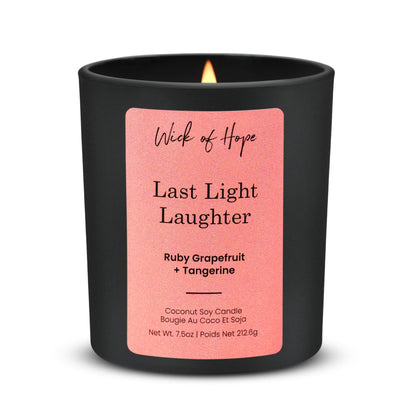 Last Light Laughter Candle | Ruby Grapefruit + Tangerine by Wick of Hope - Full Size Candle
