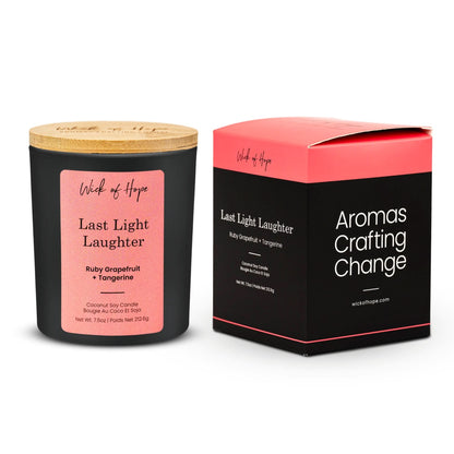 Last Light Laughter Candle | Ruby Grapefruit + Tangerine by Wick of Hope - Full Size Candle (View 4)