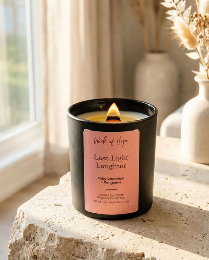 Last Light Laughter Candle | Ruby Grapefruit + Tangerine by Wick of Hope - Full Size Candle (View 5)