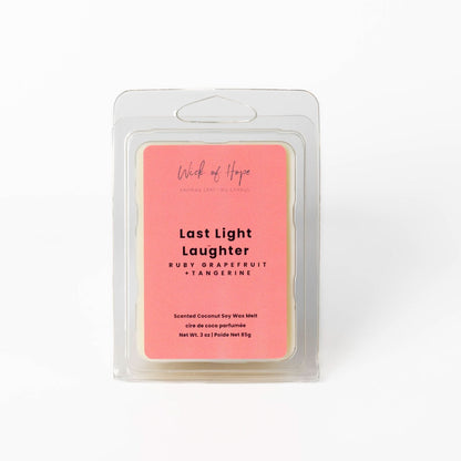 Last Light Laughter Wax Melt | Ruby Grapefruit + Tangerine by Wick of Hope - Wax Melt