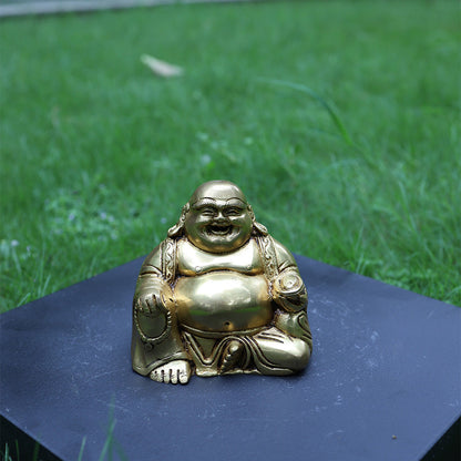 Brass Laughing Buddha by Siddhhi Arts - Idol