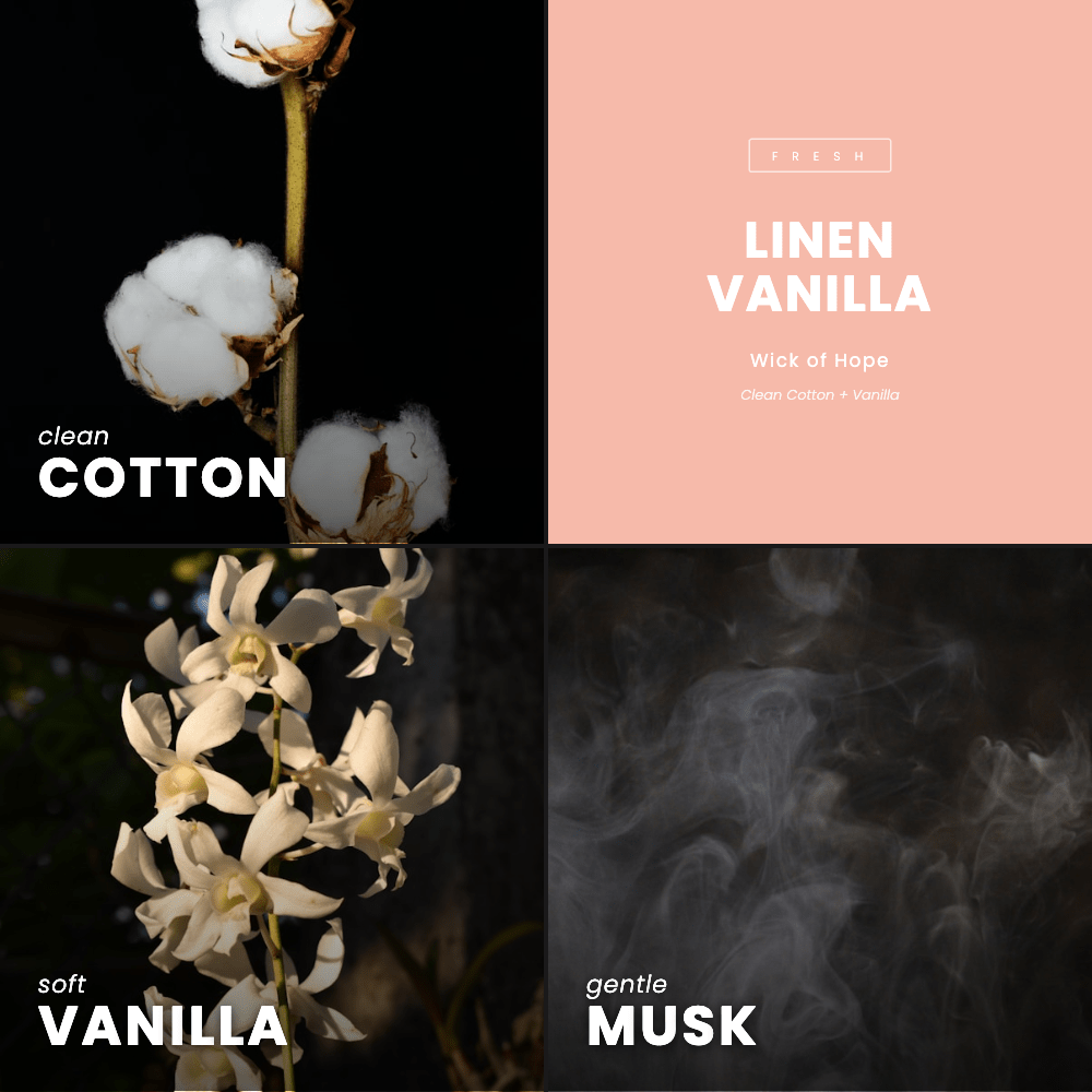Linen Vanilla Candle | Clean Cotton + Vanilla - Image 7