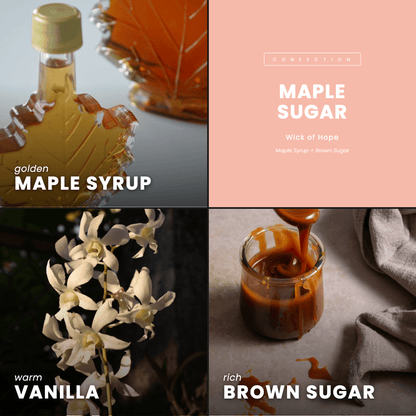 Maple Sugar Candle | Maple Syrup + Brown Sugar by Wick of Hope - Full Size Candle (View 7)
