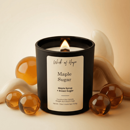 Maple Sugar Candle | Maple Syrup + Brown Sugar by Wick of Hope - Full Size Candle (View 2)